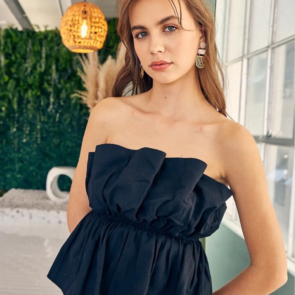 Ruffled tube top